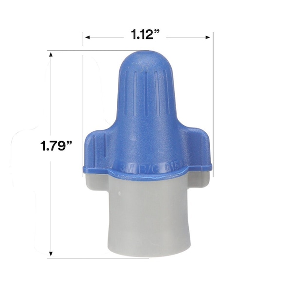 3M Twist On Wire Connector, 14-6 AWG, PK50, Width: 1.12 in - B/G+BOX