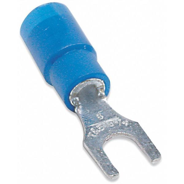 Sta-Kon 18-14 AWG Vinyl Fork Terminal #8 Stud PK100 - 14RB-8F