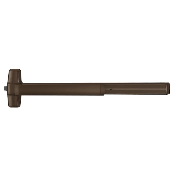 Von Duprin Grade 1 Rim Exit Bar, Wide Stile Pushpad, 48-in Device, Exit Only, Less Trim, Hex Key Dogging, Dark - 99EO 4 US10B