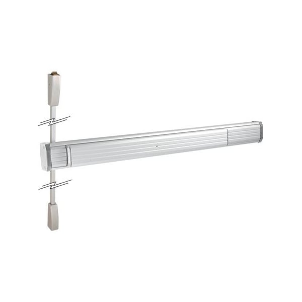 Jackson Satin Aluminum 48 x 96 1275 Push Pad Surface Vertical Rod Panic Exit Device - 31127548628