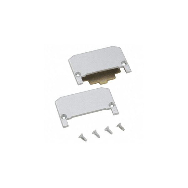 Jackson Satin Aluminum Push Pad End Cap Package for 1200 Series Panic Exit Device - 302650628