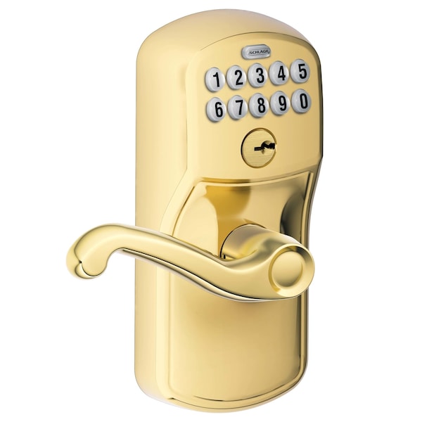 Schlage Schlage Bright Brass Steel Electronic Keypad Entry Lock - FE595VPLYFLA505