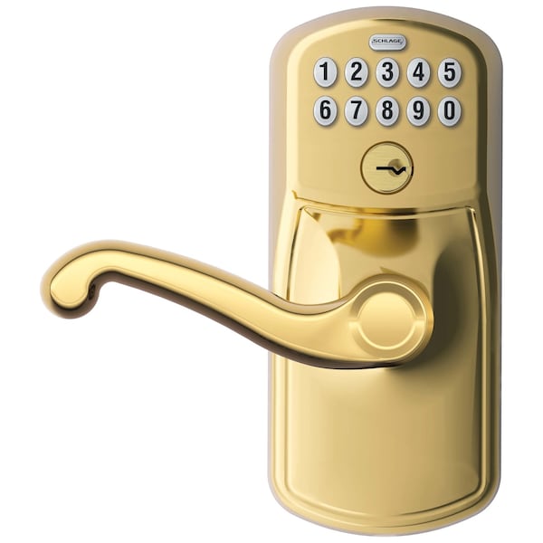 Schlage Schlage Bright Brass Steel Electronic Keypad Entry Lock - FE595VPLYFLA505