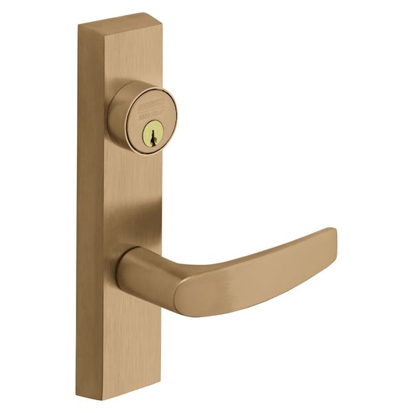 Sargent Grade 1 Exit Device Trim, Classroom Function, Key Outside Unlocks/Locks Trim, For Rim 8800 and NB8 - 713-8 ETB RHRB 10