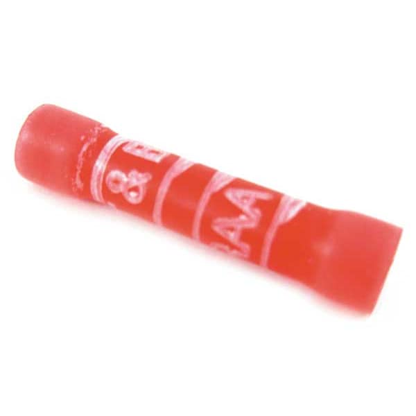 Sta-Kon Butt Splice Connector, 22-16AWG, Red, PK100 - 2RA18X