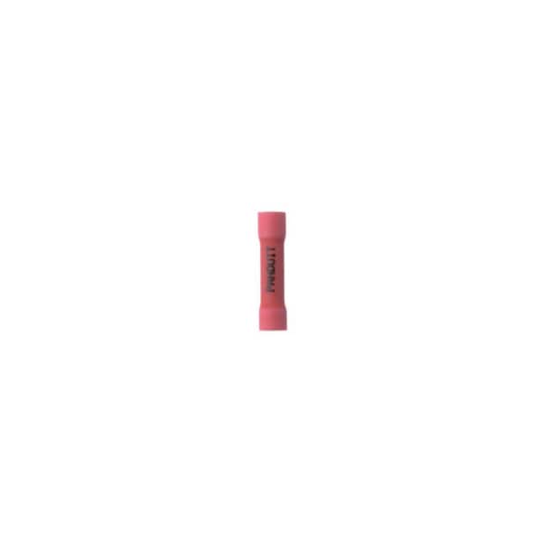 Panduit Butt Splice Connector, Red, 1.030 in., PK50 - BSV18X-LY