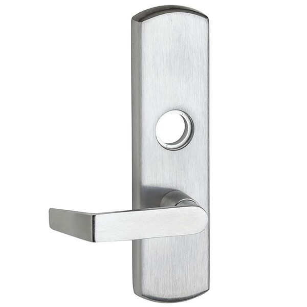 Von Duprin Electrified Lever Trim, Passage Function, Rim/Vertical Rod Prep, 06 Lever Style, Satin Chrome Finish - E996L-BE-06-R/V 26D LHR