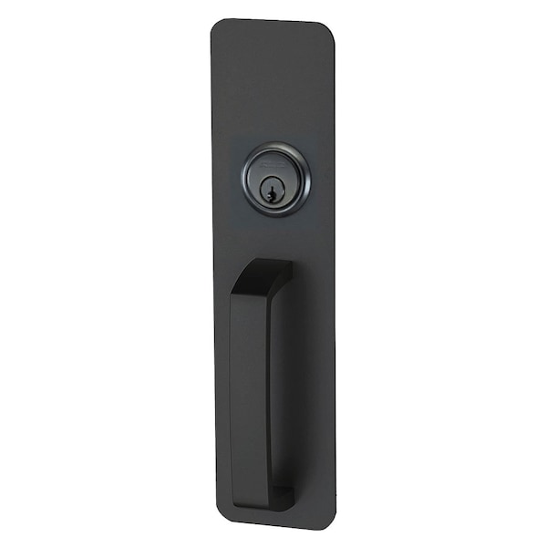 Von Duprin Grade 1 Exit Device Trim, Night Latch Pull, Escutcheon Pull, Flat Black Coated Finish, Non-Handed - 230NL 622
