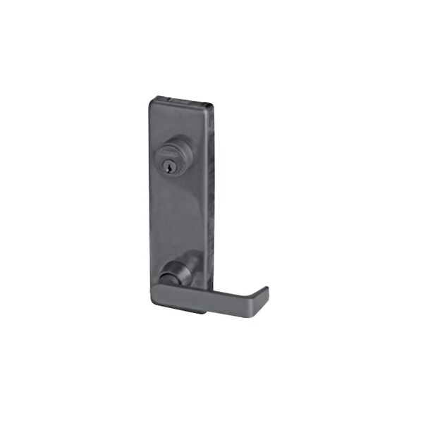 Falcon Dane Lever Trim, Left Hand Reverse, Less Mortise Cylinder for 25 Series, US19 Matte Black - 510L-19-LHR-DAN