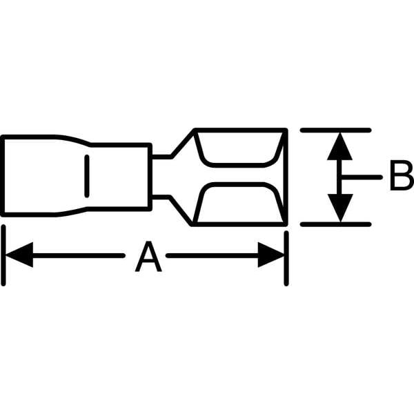 Sta-Kon Male Disconnect, Red, 22 to 18 AWG, PK50 - 18RA-251T