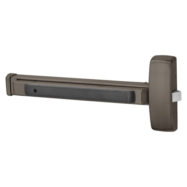 Sargent Grade 1 Rim Exit Bar, Wide Stile Pushpad, 32-in Device, Night Latch Function, Hex Key Dogging, Dark - 8804E 10B