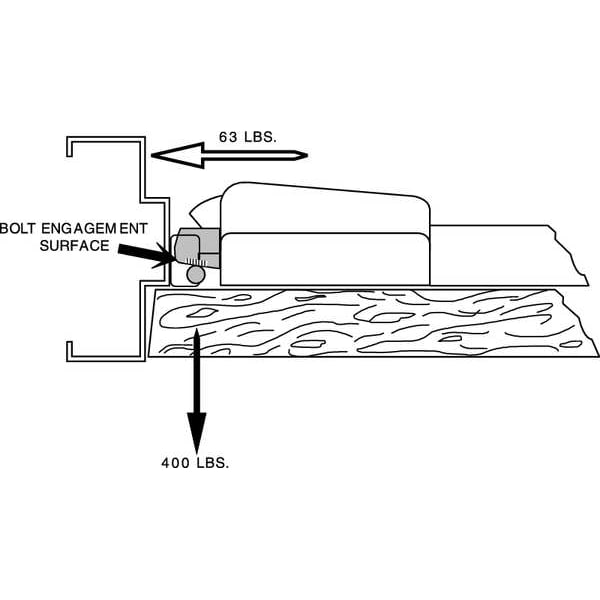Assa Abloy Accentra Rim Square Bolt, Exit Device, Heavy Duty - 7150-36 32D
