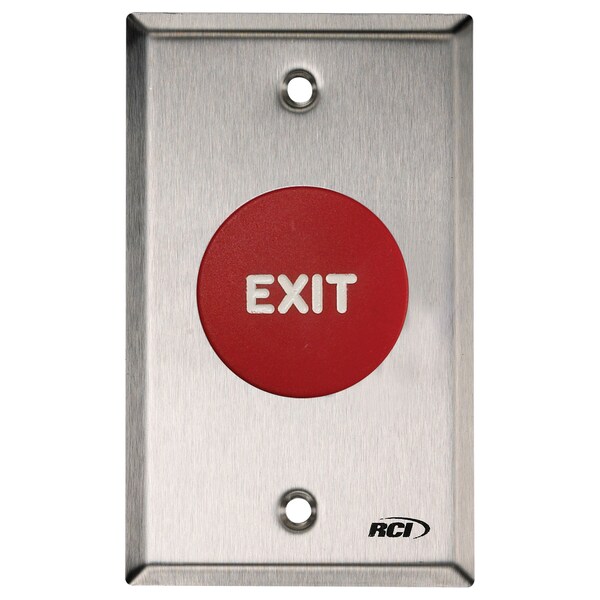 Rci RCI 908 Series, Pushbutton, Stainless Steel - 908-RE-MA 32D