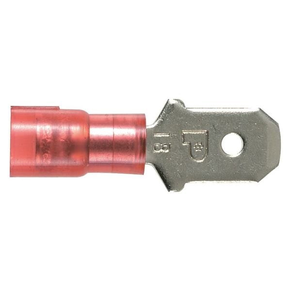 Panduit Male Disconnect, Red, 22-18AWG, PK100 - DNF18-250M-C