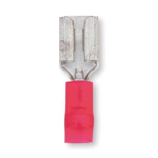 Sta-Kon Female Disconnect, Red, 22 to 18 AWG, PK100 - RA18-250F