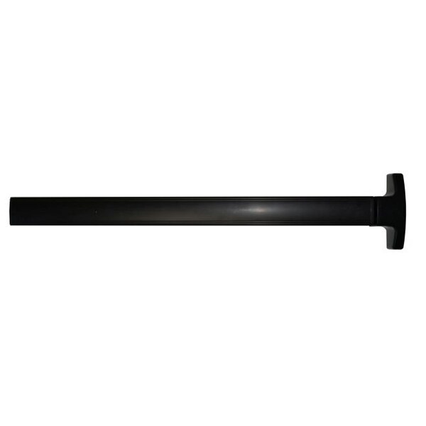 Falcon 36in Rim Exit Device with Night Latch Pull Trim Black Finish - 1792NLOP3536