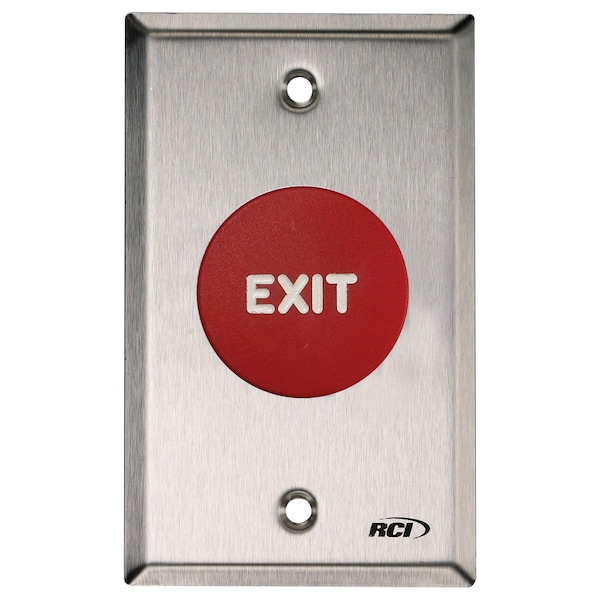 Rci RCI 908 Series, Pushbutton, Stainless Steel - 908-RE-TD 32D