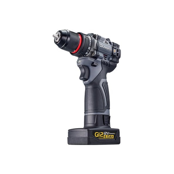 Durofix G12 Series 12V Cordless Li-ion 3/8'' Drill Driver Kit, 4.0 Ah Battery, 1800 RPM, 440 In Lbs, Bare tool - RK12136T