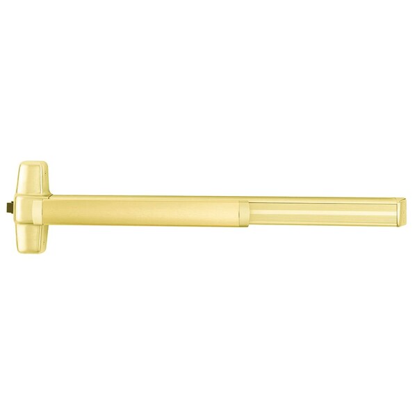 Von Duprin Grade 1 Mortise Exit Bar, 36-in Device, Fire Rated, Exit Only, Less Dogging, Bright Brass Finish, Fi - 9975EO-F 3 US3