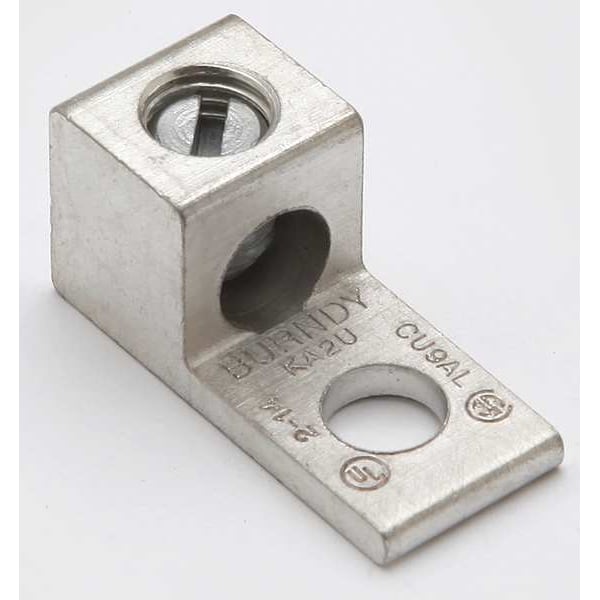 Burndy Mechanical Conn, Lug, 2 to 14 AWG, 1 Cond - KA2U