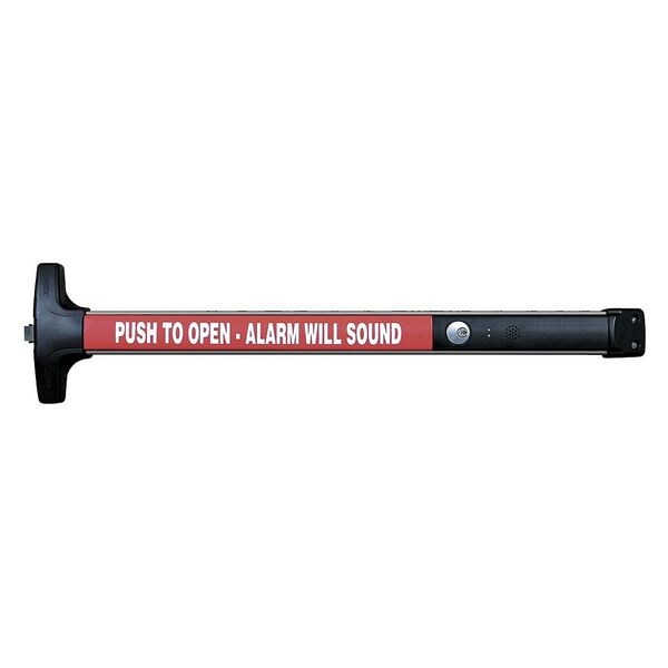 Detex Rim Exit Device, V40, Heavy-Duty, 9V - V40 EB-W CD 628 99 48 W-CYL