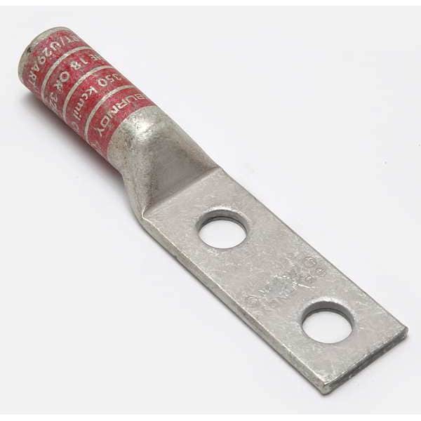 Burndy Two Hole Lug Compress Conct, 350 kcmil, Width: 1.28 in - YA312N