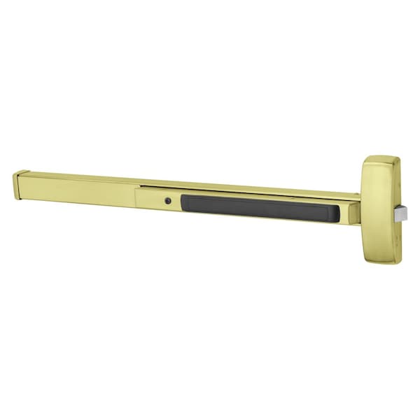 Sargent Grade 1 Rim Exit Bar, Wide Stile Pushpad, 36-in Device, Exit Only, Hex Key Dogging, Satin Brass Fini - 8810F 4