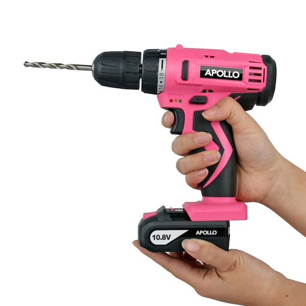 Apollo Tools 10.8 V Lithium-Ion Cordless Drill with 30 Piece Accessory Set - DT4937P