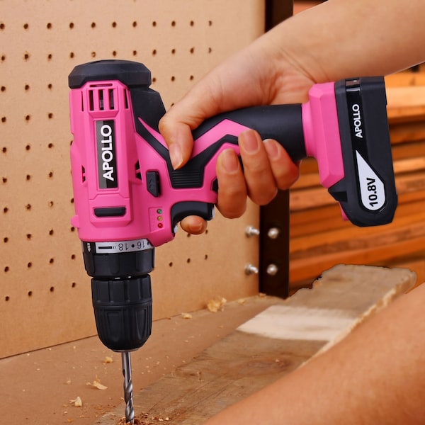 Apollo Tools 10.8 V Lithium-Ion Cordless Drill with 30 Piece Accessory Set - DT4937P