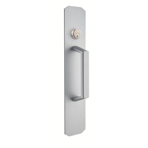 Dormakaba Dormakaba Commercial Hardware Night Latch Escutcheon Pull Trim Less Cylinder Satin Chrome Finish - QET175626LC