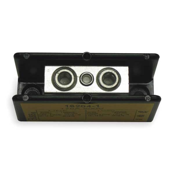Eaton Bussmann Pwr Dist Block, 175A, 1P, 2/0-8 AWG, 600VAC, Depth: 1.75 in - 16204-1