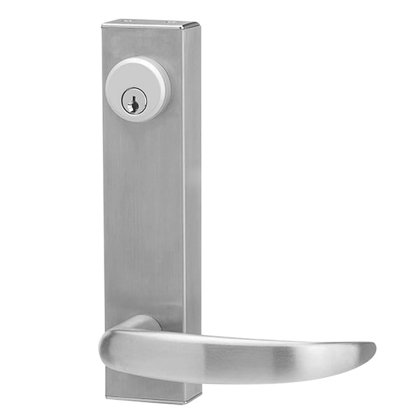 Adams Rite Exit Trim, Universal w/ Cyl Prep, 24 VDC, Fail Safe, Round Lever, 32D - 3080E-03-0-3U-55-US32D