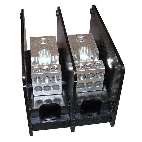 Mersen Pwr Dist Block, 175A, 2P, 6P Secndry, 600VAC - MPDB67562