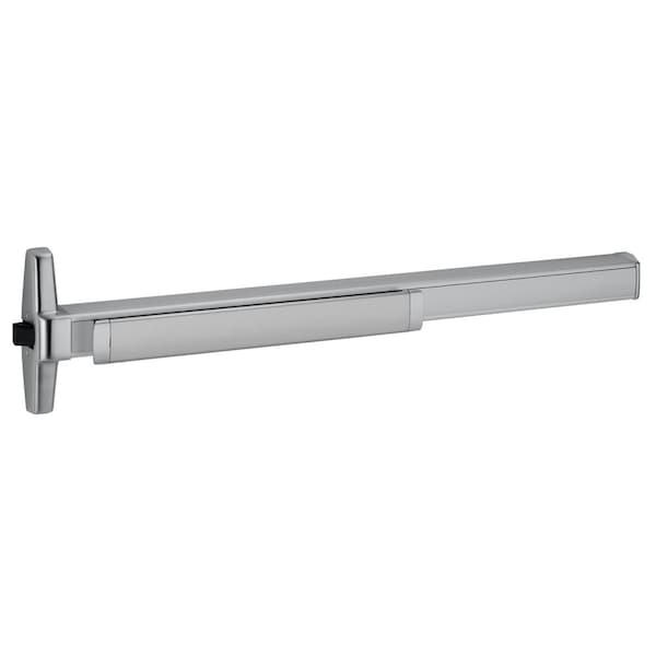 Von Duprin Rim Exit Device, Exit Only, No Trim, Quiet Electronic Latch retraction, Stn Aluminum Clear Anodized - QEL35AEO 3 US28