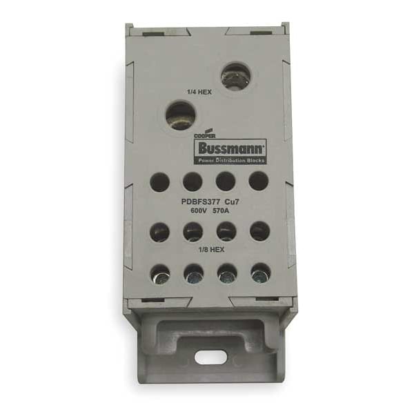 Eaton Bussmann Pwr Dist Block, 570A, 1P, 4AWG-300 MCM, 600V - PDBFS377