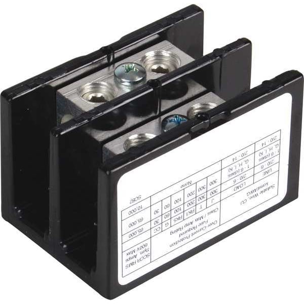 Square D Pwr Dist Block, 175A, 2P, 2/0-14 AWG, 600VAC - 9080LBA262101