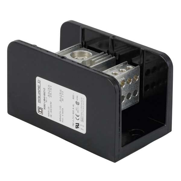 Square D Pwr Dist Block, 335A, 1P, 6P Secondary, 600V - 9080LBA163106