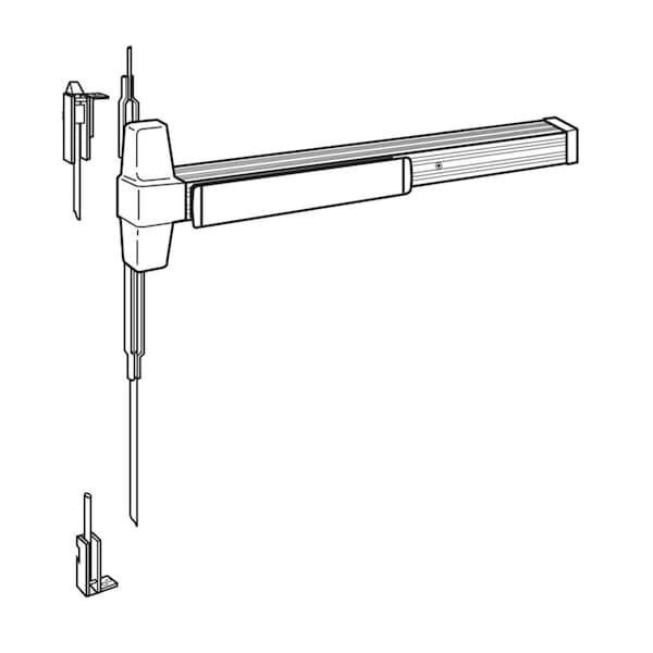 Von Duprin Grade 1 Concealed Vertical Rod Exit Bar, Wide Stile Pushpad, 36-in Device, 80-in to 100-in Door Heig - 9947EO 3 US4