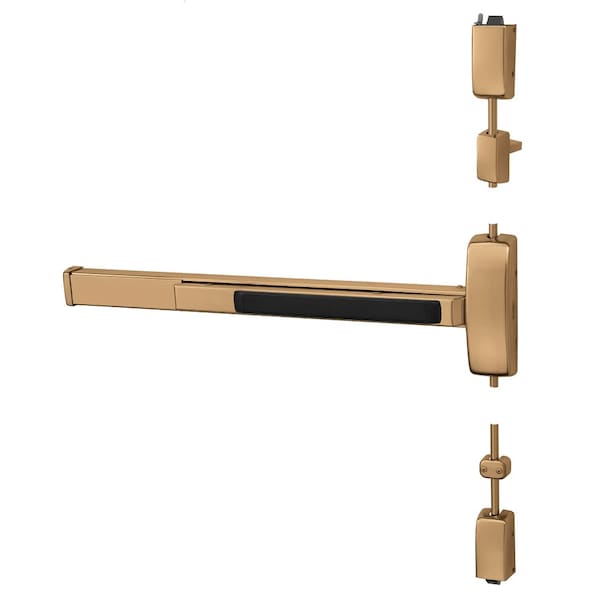 Sargent Grade 1 Surface Vertical Rod Exit Device, Wide Stile Pushpad, 36-in Fire-Rated Device, 96-in Door He - 12-8713F RHR 10