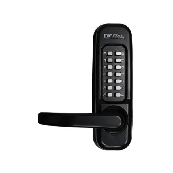 Lockey Keyless Heavy Duty Passage Lever Panic Trim Jet Black - 115P-JB