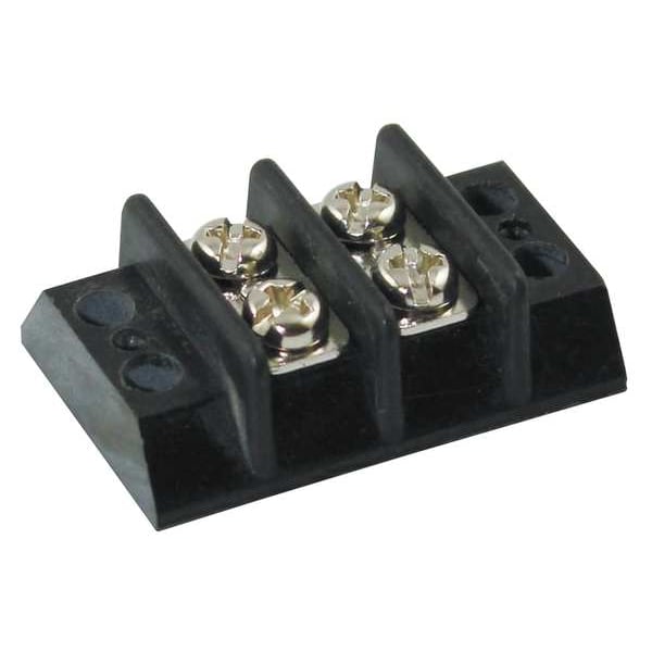 Zoro Select Terminal Strip, 15A, 2 Pole, 300VAC - 6ZEF2
