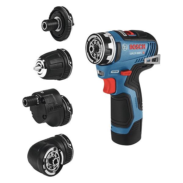 Bosch 12V Max FlexiClick Drill, 1/4 in, 12V DC - GSR12V-300FCB22