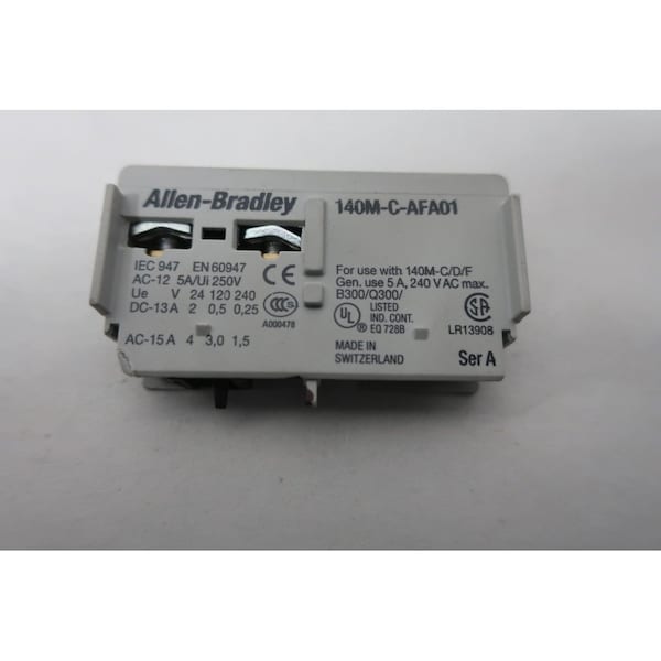 Allen Bradley AUXILIARY TERMINAL AND CONTACT BLOCK - 140M-C-AFA01