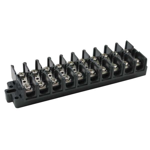 Zoro Select Terminal Strip, 60A, 10 Pole, 600VAC - 6ZEJ8