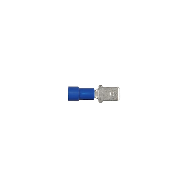 Disco Blue Vinyl 16-14 WireTerminal 1/4" Spade Male Type PK50 - 3530PK50