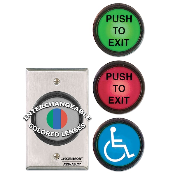 Securitron Securitron PB Series, Pushbutton, Stainless Steel - PBA