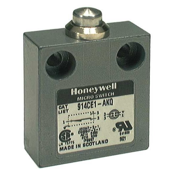 Interruptor de límite Honeywell, émbolo, 1NC/1NO, 5A @ 240V CA, Ubicación del actuador: Arriba - 914CE1-9