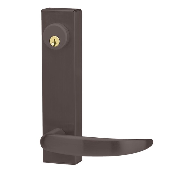 Adams Rite Exit Trim, Lever Locking, 03 Lever, Less Cylinder, Universal use, 10B - 3080-03-0-3U-US10B