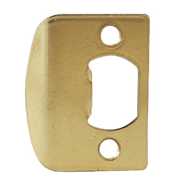 Kwikset Polished Brass 1-3/4 In. Full Lip Strike Plate - 3437-3