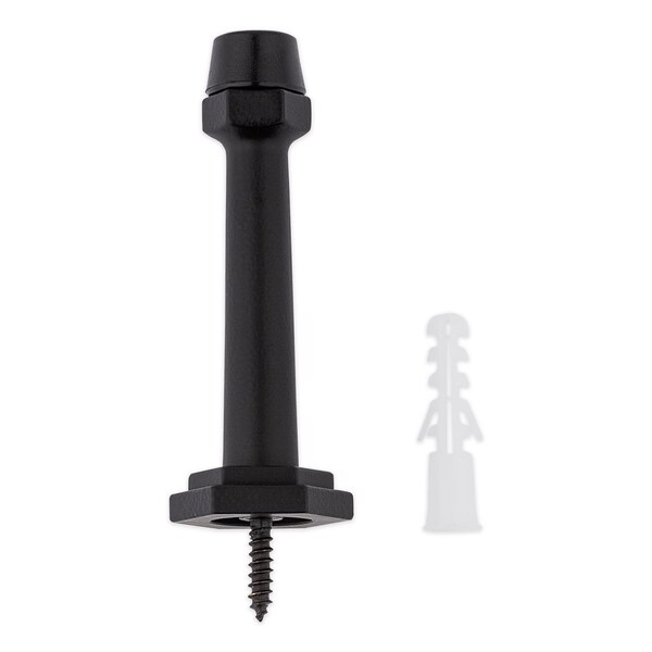 National Hardware National Hardware Powell 5/8 in. W X 3-19/32 in. L Zinc Matte Black Door Stop Mounts to door and wal - N830-530